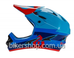 Шлем фулл COMP BOLT HELMET RED/BLUE L (CE)