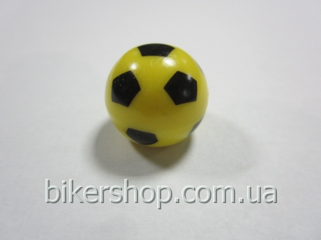 Колпачок для камеры TW V-27 в виде футбольного мяча из пластика, желт. цвета Автомобильного стандарта