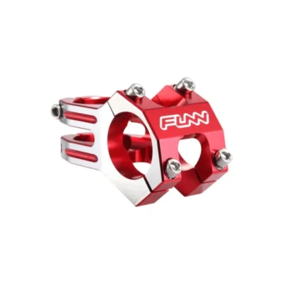Vinos funn funnduro stem o35 full cnc, 0° rise, steer 1 1 8 red w cnc lining 35mm o35mm