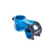 Vinos funn stryge stem 5˚o35 , 5° rise, steer 1 1 8 bead blast blue w mirror polish 55mm o35mm