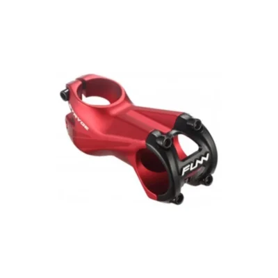 Vinos funn stryge stem 5˚o35 , 5° rise, steer 1 1 8 bead blast red w mirror polish 55mm o35mm