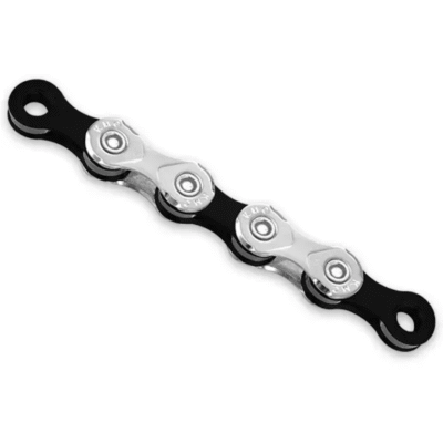 Lancyug kmc x10 silverblack 10 shvidkostej 114 lanok sribnijchornij + zamok