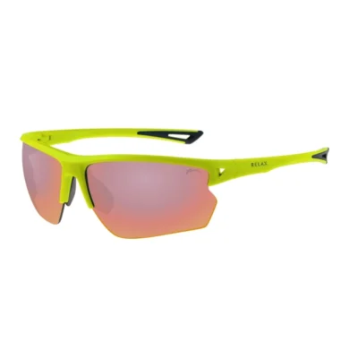 Okulyari relax kadavu neonovi zhovti glyancevi, linza smoke (pc), black red, kat. 2